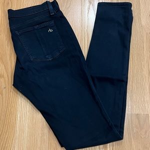 Rag & Bone Slim Fit Black Stretch Legging Jeans Size 25